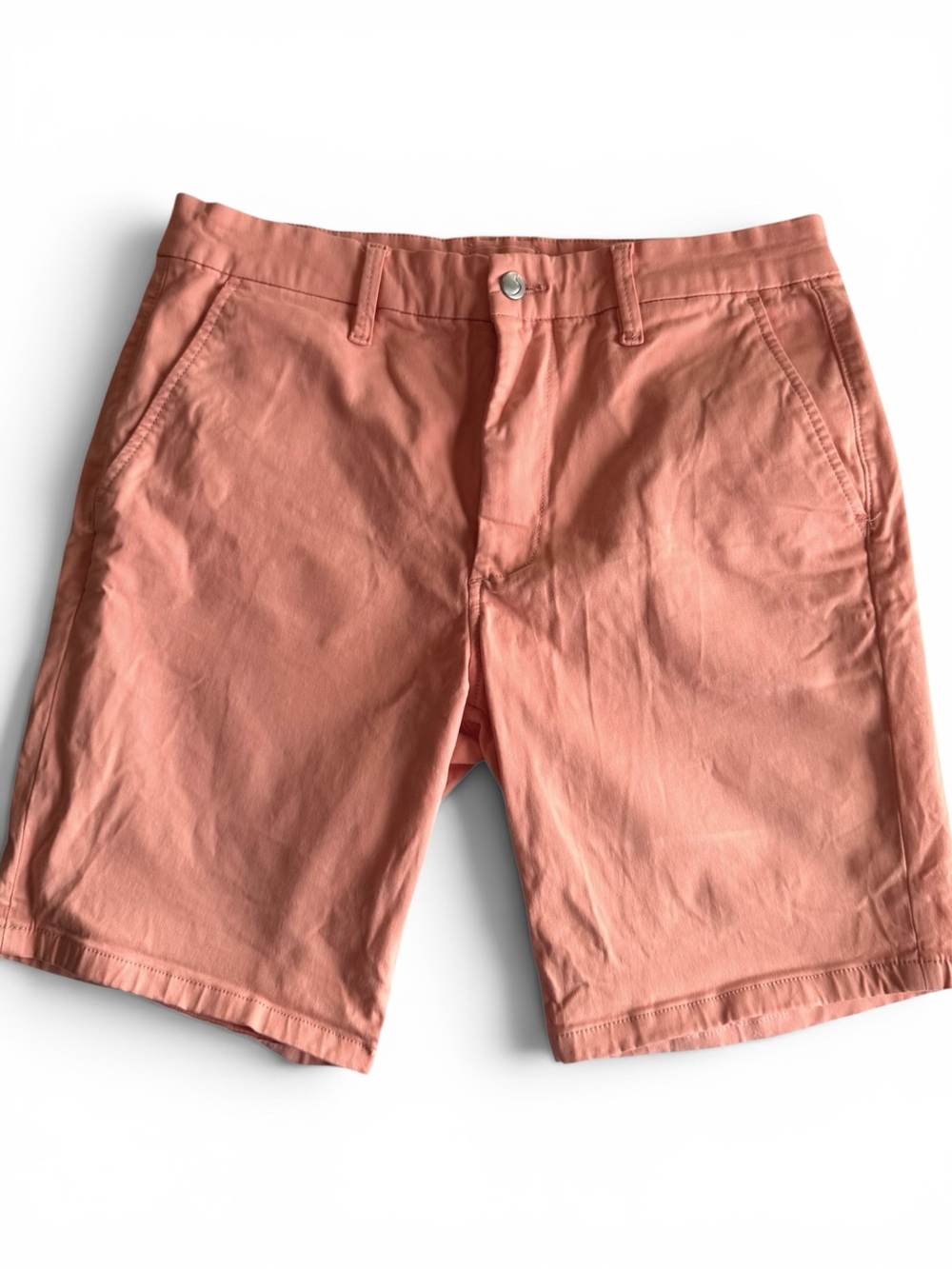 JOE'S JEANS Salmon Chino Shorts Size 32 Flat Front Casual Stretch